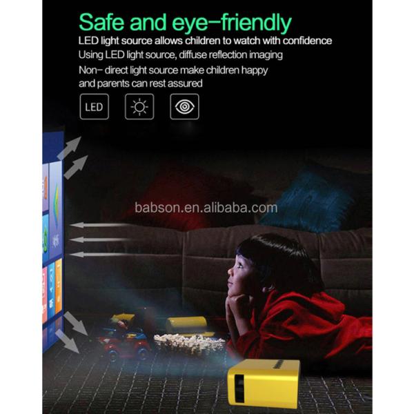 Smart Home Theater 1080p Portable Pocket Projector LED Lamp Mini Projector Stereo Manual Lens Star 200
