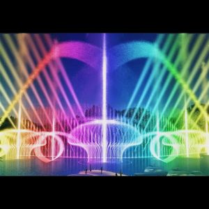Interactive colorful water fountain table top fountain