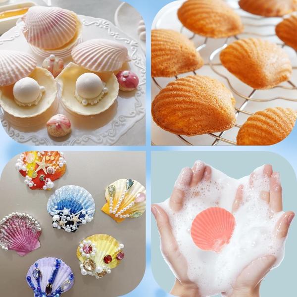 Silicone Sea Shell Mold Baking Mould Ice Cube Tray Shell Shape Silicone Mold For Chocolate, Soap, Candle, Fondant Birthday Cake Decoration And Jelly
