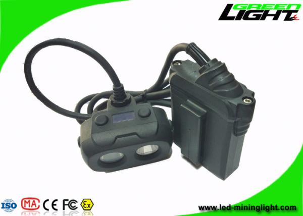 Double Shot Molding Hard Hat Headlamp 15000lux High Lllumination Dula Beam IP68