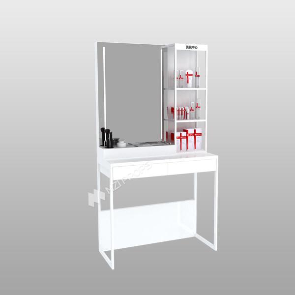 White Skincare Experience Table Experience Counter with  Washing Station for Retail Shop Display Furniture