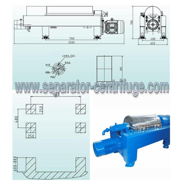 Large Capacity Decanter Centrifuges Horizontal Continuous Separation Centrifuge