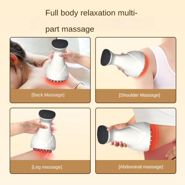 Home Electric Microcurrent EMS Massage Device Handheld Anti Cellulite Meridian Massage Brush