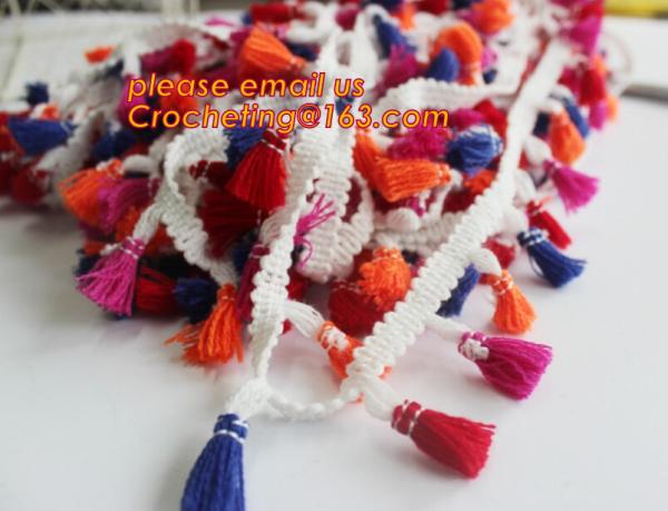 High quality polyester tassel trim for garment accessories and curtains, tassel for curtains curtain tassel fringes trim