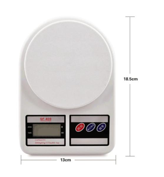 Máquina de peso digital impermeable Báscula de cocina Capacidad 10KG
