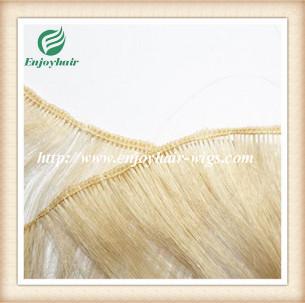 Hand tied weaviing Brazilian 5A virgin remy hair, 613#color straight hair extension weaves