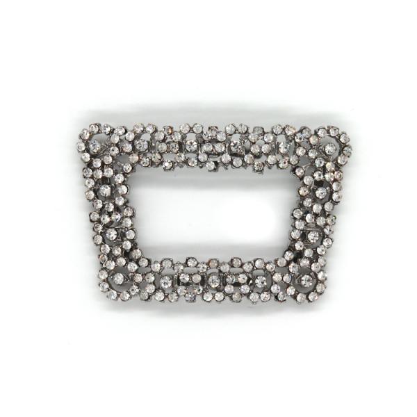 Rhinestone Ladies Crystal Shoes Decoration Accessories Silver Col