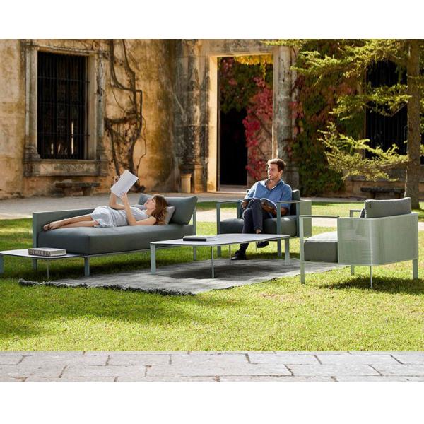 High End Stainless Steel Frame Modern Outdoor Garden Furniture Sofa Lounge Chair Set