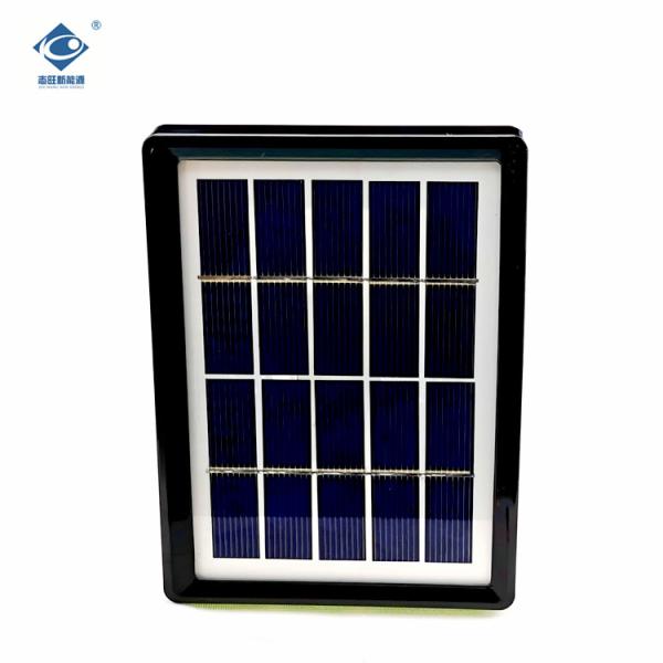 ZW-1.2W-5V Plastic Frame Solar Mobile Charger 1.2W 5V Hot Sale Glass Laminated Solar Panels