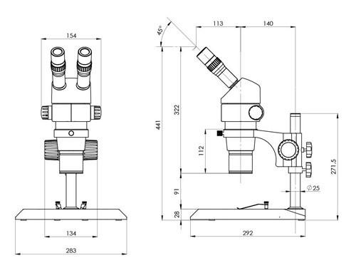 Microscope stéréo optique 8X de parallèle au microscope stéréo de 80X Trinocular