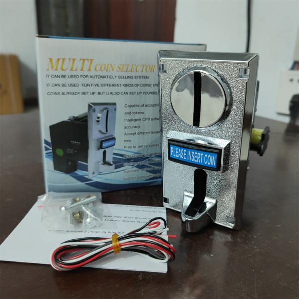 Coin acceptor money validator for height weight vending scale featuring display type