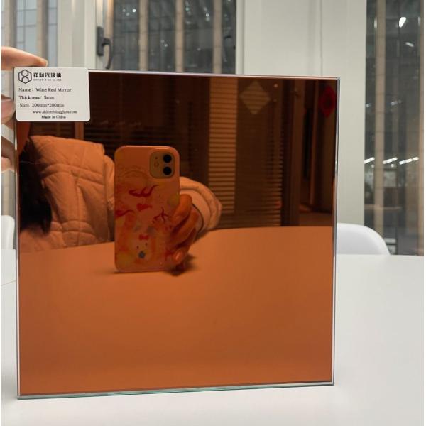 Living Room 6mm Color Wall Mirror Glass Per Square Meter 5 Years After-sales Service
