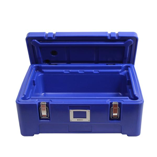 LLDPE Top Loading Food Pan Carrier 25L Blue Thermal Food Transport Boxes