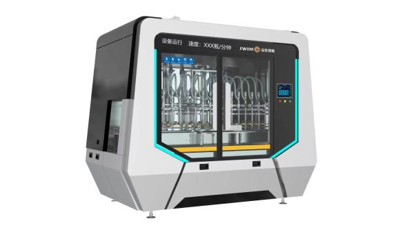 Máquina de enchimento automática de pistão de 16 bocas de controlo PLC de alta velocidade