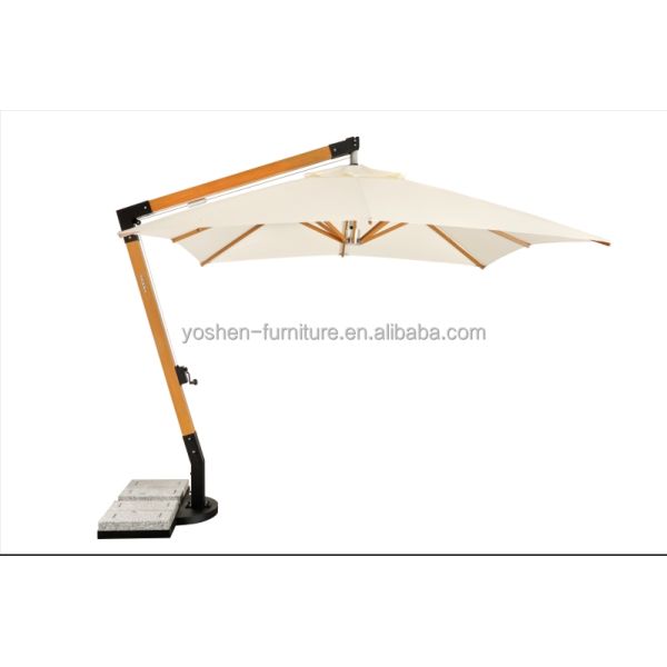 Commercial Cantilever Umbrella with Heavy Duty Windproof Aluminum Frame for Hotel Patio Outdoor Use