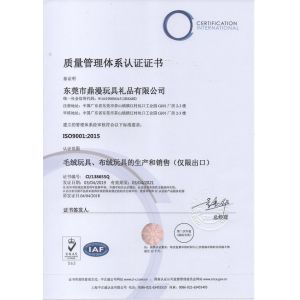 Dongguan Dingman Toys & Gifts Co., Ltd. Сертификации