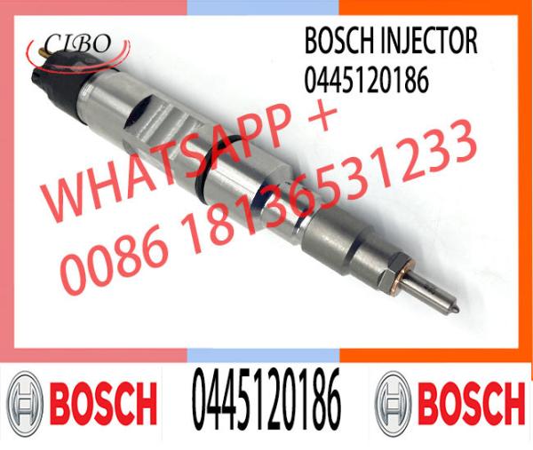 Diesel Common Rail Injector 0445120186 Nozzle DLLA153P1831 Valve F00RJ02472 for German Mann Truck CRIN3-18