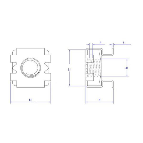 Цинк стальной гайки клетки M6 стандартный покрыл для вентиляторов приборов автомобильных