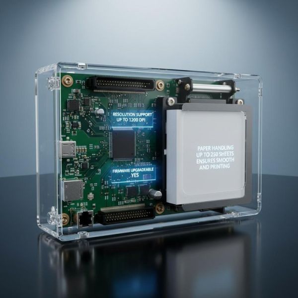 Resolution Support Up To 1200 Dpi Inkjet Printer Board Firmware Upgradeable Yes Paper Handling Up To 250 Sheets Ensures Smooth And Printing