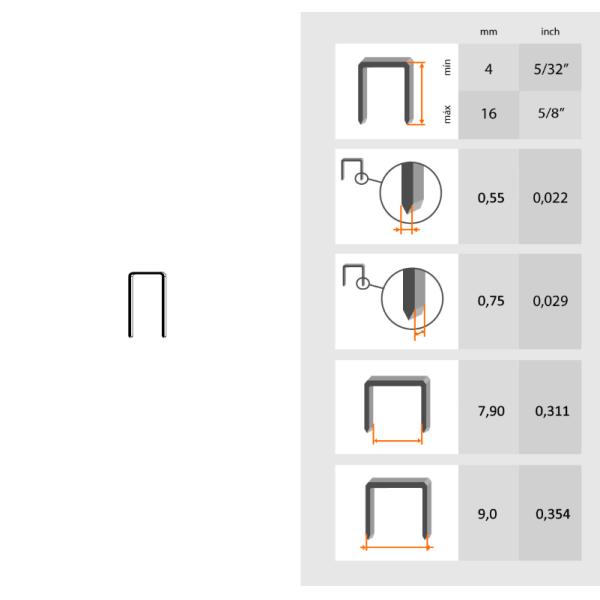 3/8 Crown 71 Stainless Steel Staples For Roofing Felt / House Wrap