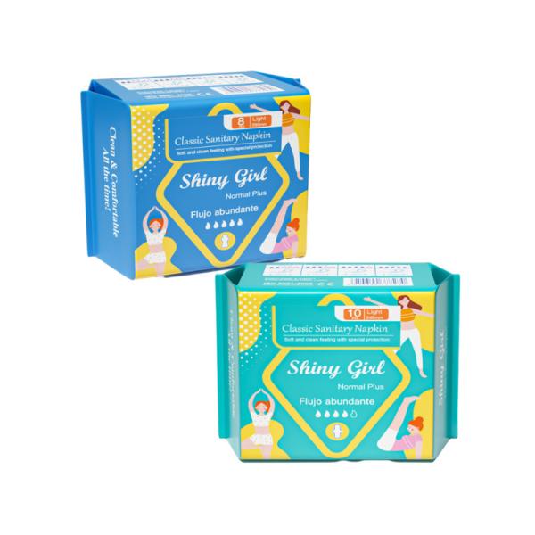 Servette hygiénique sous-vêtements jetables tampon coton biologique respirant tampon hygiénique produit menstruel