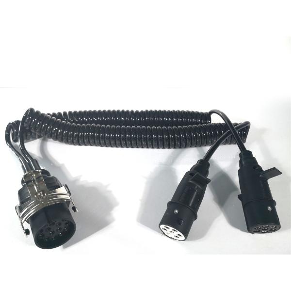 European Type Trailer Cable Spiral Coil 24v Nylon Plug OEM Standard