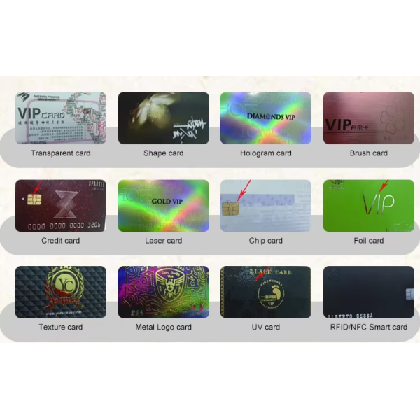UV Coating Custom Plastic Cards PVC VIP Membership Cards With Serial Number