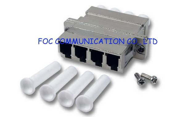 CATV Networks Optical Fiber Adapter LC Quad Metal Zirconia Ceramic Sleeve