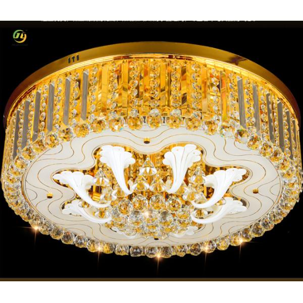 JYLIGHTING Round European Style Light Luxury Modern Living Room Restaurant Ceiling Crystal Lamp