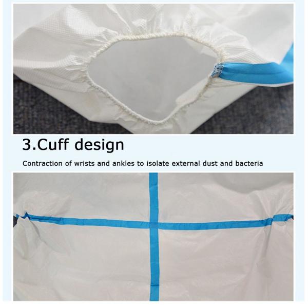 Quick Dry Disposable Protective Suit Medical Isolation Clothing Non Woven Fabric