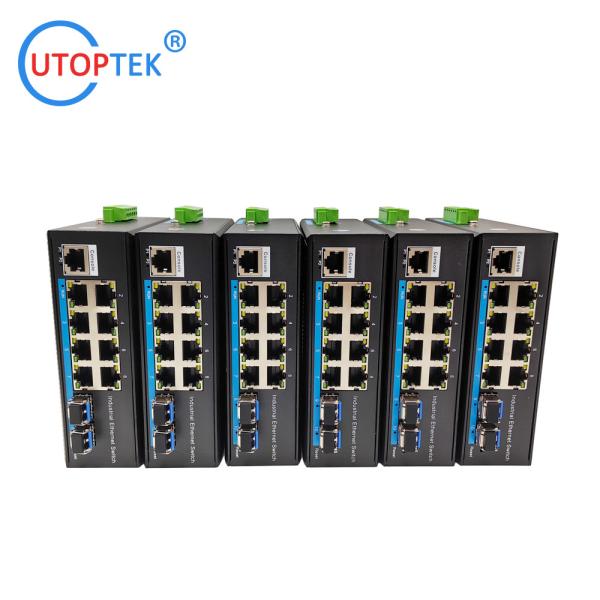 UT28GM-SFP L2 Managed Industrial 2x1000M SFP port+ 8x10/100/1000M RJ45+1xConsole port -40 ~+85 ℃ Ethernet Switch