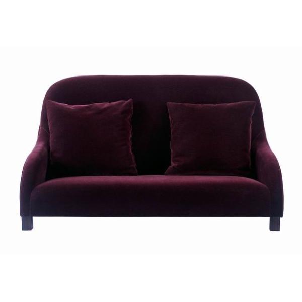 Velvet Fabric Purple Hotel Room Sofa Three Two Seat Single Sofa Set