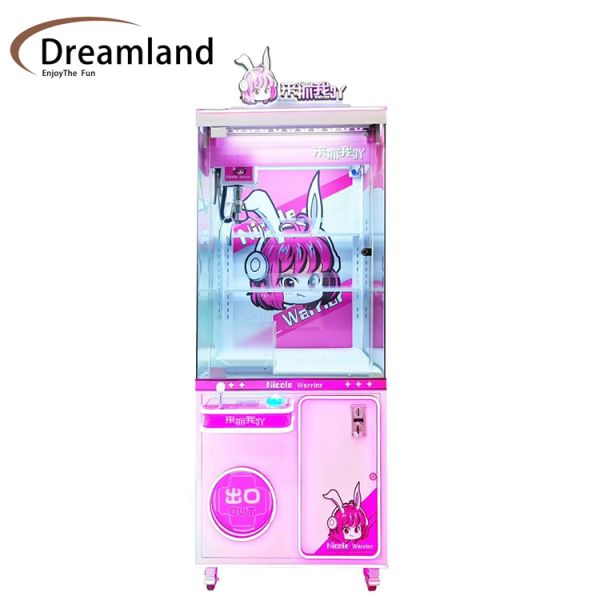 High-ROI Colorful Led Lights Plush Toy Claw Crane Game Machine Coin/Bill/QR Payment options Vending Machine For Amusement Parks