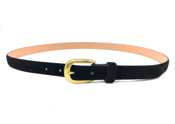 Black Suede Women's Fashion Leather Belts With Anti - Brass Pin Buckle