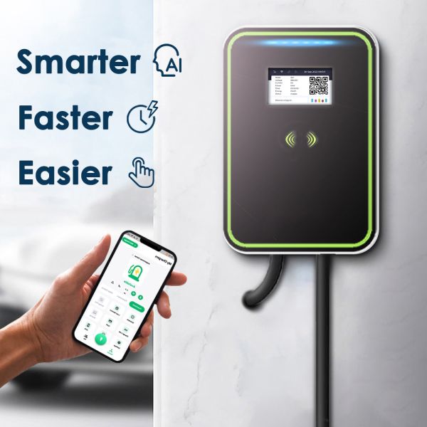 Dual Charging Gun AC EV Charger 22kW/44kW Smart Wallbox Charging Station with WiFi 4G App Control