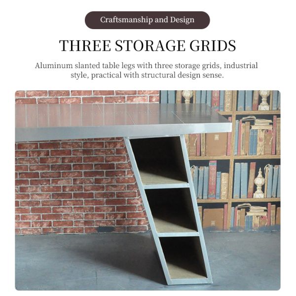 Nidea #8312 Customization Industrial Vintage Handmade Aluminum Console Table Home Office Studio Desk Durable for Wing Furniture