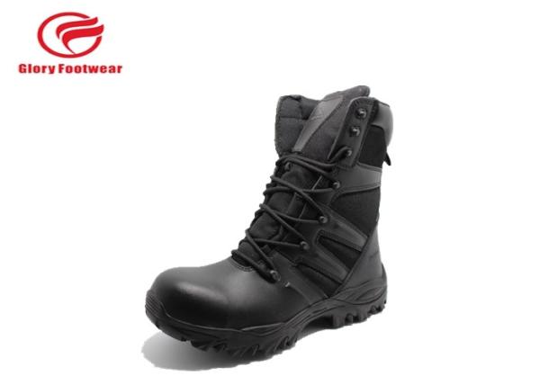 Tan Black Steel Toe Army Surplus Paratrooper Boots By Breathable Mesh Lining
