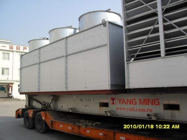 Square Type Industrial Water Chiller With Alum - Zinc Galvanized Steel Plate Shell