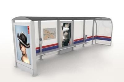 Neutral Color Stainless Steel Bus Stop / Stainless Steel Bus Station Safety Material