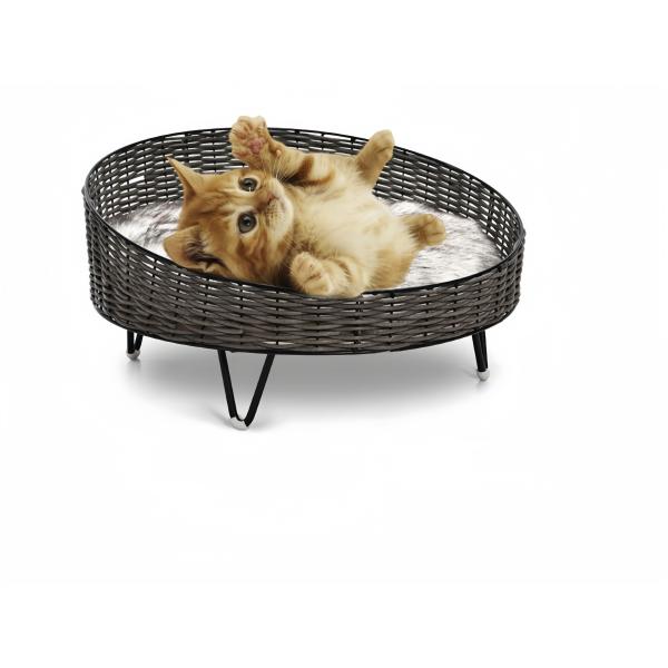 PE Rattan Handwoven Nest Small Animal Pet Bed Cattery Pet House For Dogs Cats Indoor