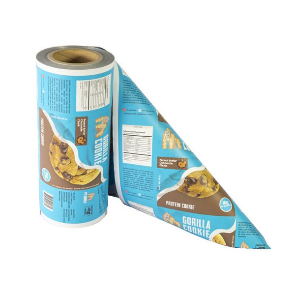 Filme de papel de alumínio Mylar para embalagens automáticas de biscoitos