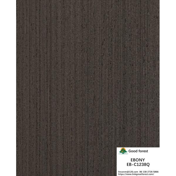 Brown Engineered Wood Veneer EB-C389Q / 916Q / 1238Q / 1320Q Quarter Cut Ebony Veneer Fineline For Door And Cabinet Face