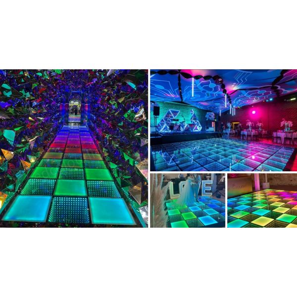 Wedding Party Event Decorative Magnetic 3D Infinity Mirror Light LED Dance Floor
