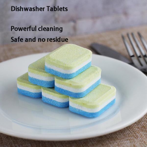 Tablettes de lave-vaisselle biodégradables en forme solide pour le nettoyage à l'eau dure