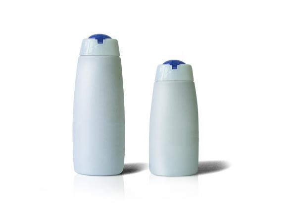 Aluminizing Surface Empty Plastic Shampoo Bottles , Flat Flip Cap Baby Lotion Bottle