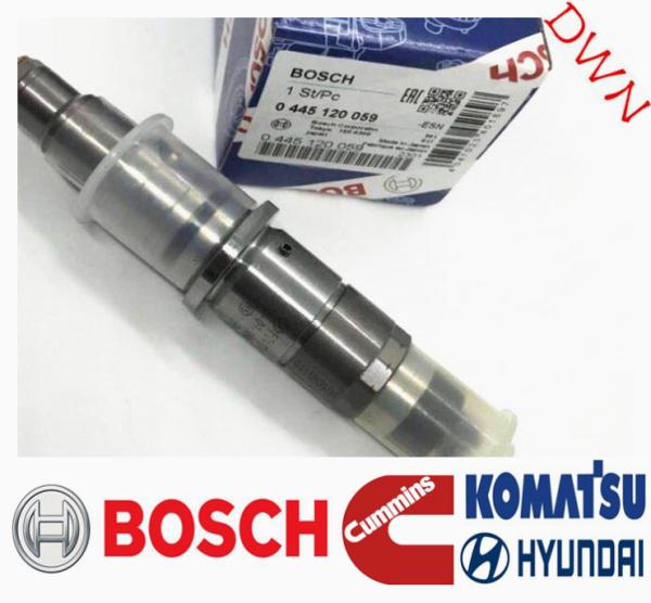 Injetor comum 0445120231=0445120059 do motor do combustível diesel do trilho de BOSCH para o motor de Cummins KOMATSU200-8 HyundaiHL770-7A