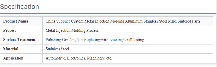 High Precision OEM Metal  Injection Molding MIM Powder Casting Services Custom Stainless Steel Parts Precision