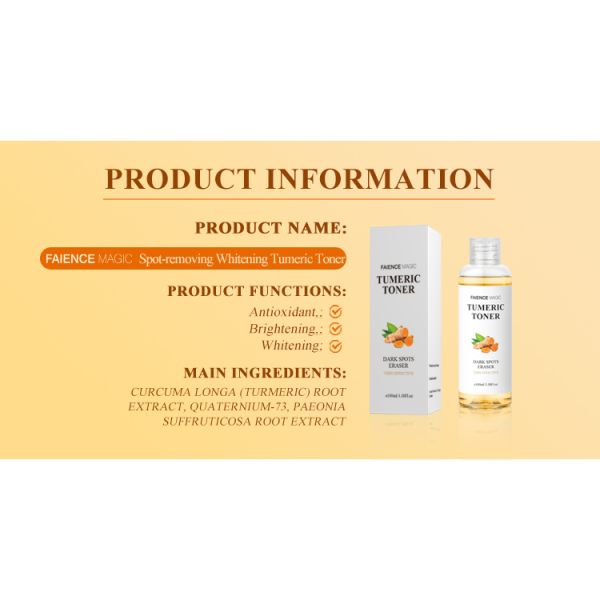 OEM Custom Beauty Products Tumeric Face Essence Liquid Manufacturer Removes Freckles Repairs Shrink Pores Whitens Skin for