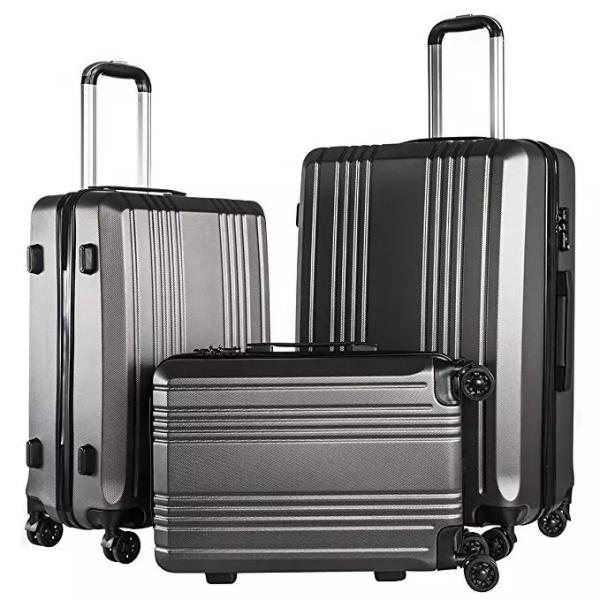 ABS Waterproof Travel Luggage Hardside Trolley Suitcase Double Zipper TSA Lock 4 Spinner Wheels