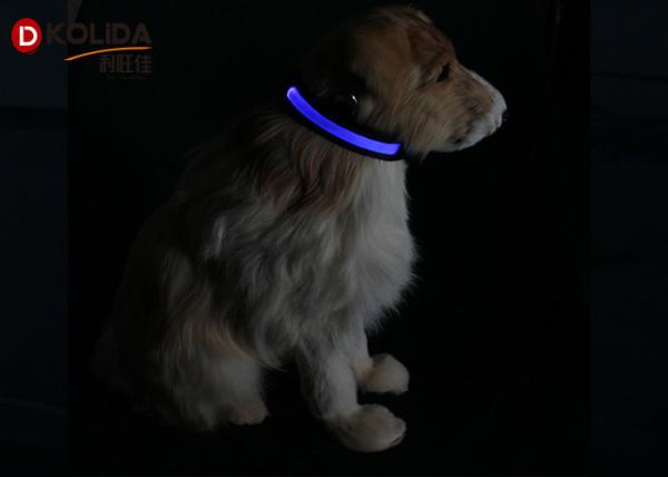 Flashing Nylon LED Dog Collar Luminous Safety Adjustable Glowing Collars